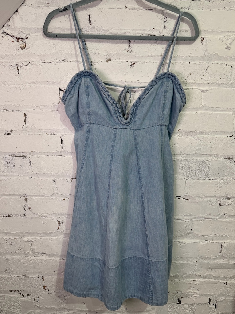 Free People Light Blue Denim Mini Dress - Picture 7 of 12